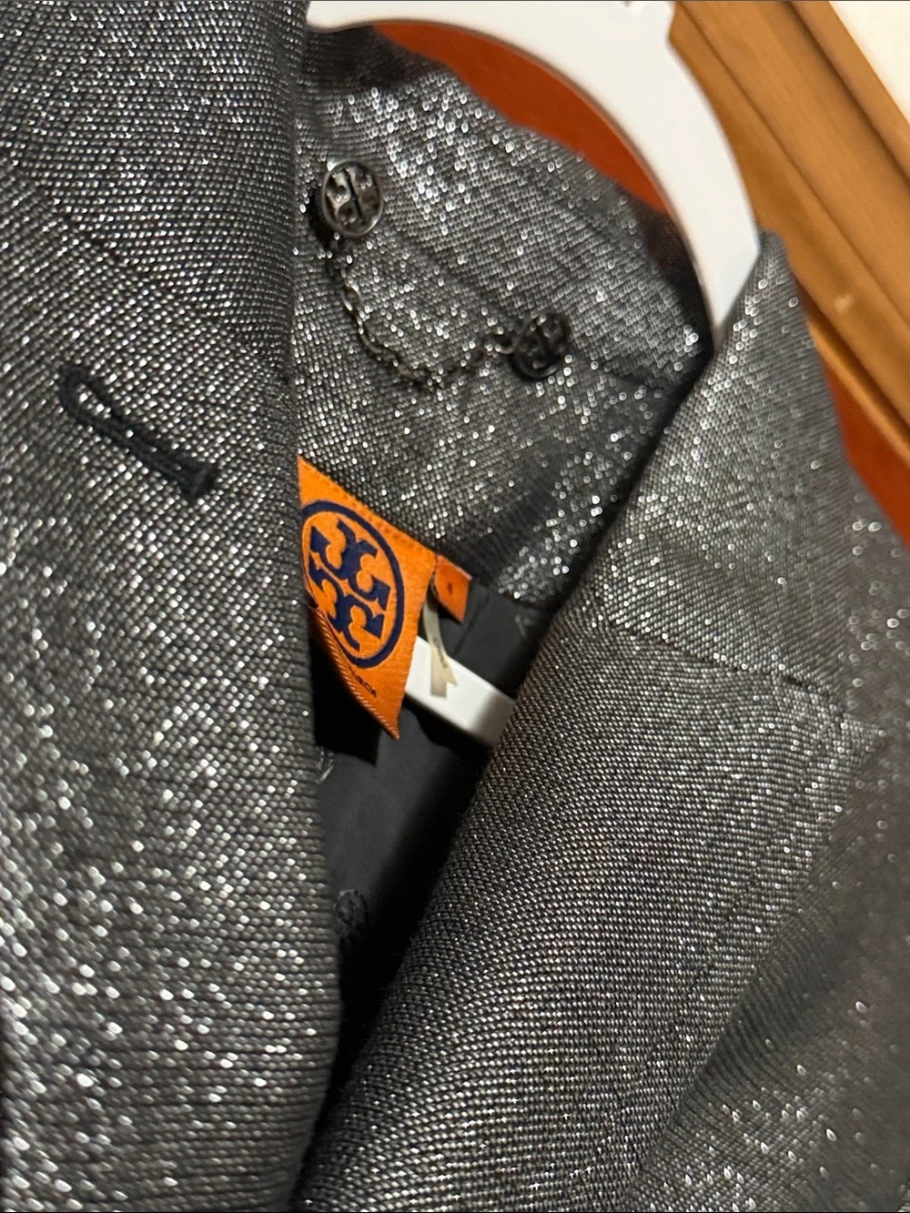 WOW POSHMARK - Authentic Tory Burch NWOT Sparkling Silver Black Blazer